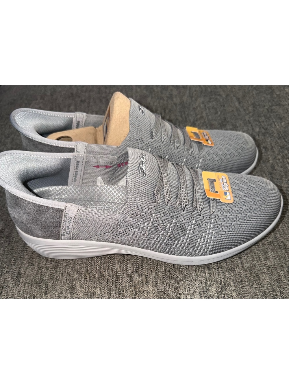 Skechers WMNS 10 Hands Free Slip-ins Arya Knit Gray Walking Shoes 158918 NIB - Picture 5 of 11